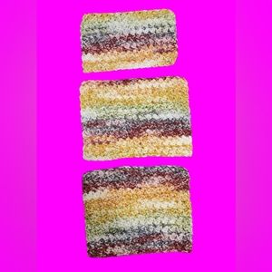 Crochet Handmade Washcloths/Dishcloths Set of 3